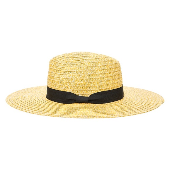 Kensie Accessories - KENSIE Straw Hat with Black Ribbon
